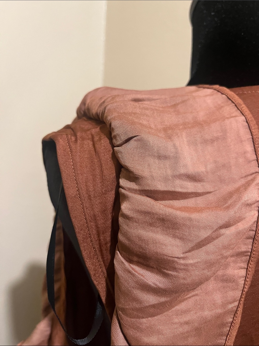 Marc New York Rust Ruffle Button-Front Blouse - Picture 7 of 8